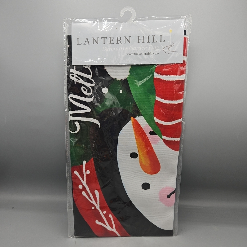 Lantern Hill Holiday Snowman Winter Garden Flag Indoor Outdoor 12.5" x 18"